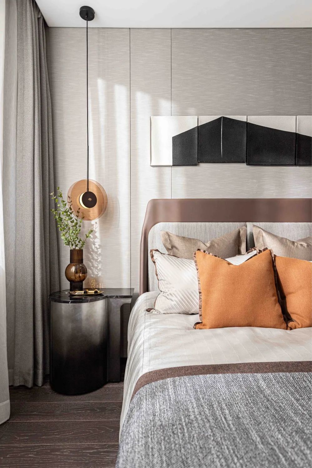 简约新中式风格室内设计家装案例-次卧 简约新中式风格室内设计家装案例-次卧