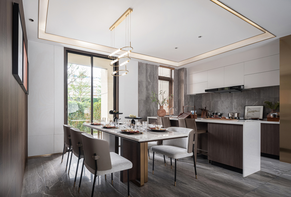 新中式混搭风格室内设计家装案例-餐厅 新中式混搭风格室内设计家装案例-餐厅