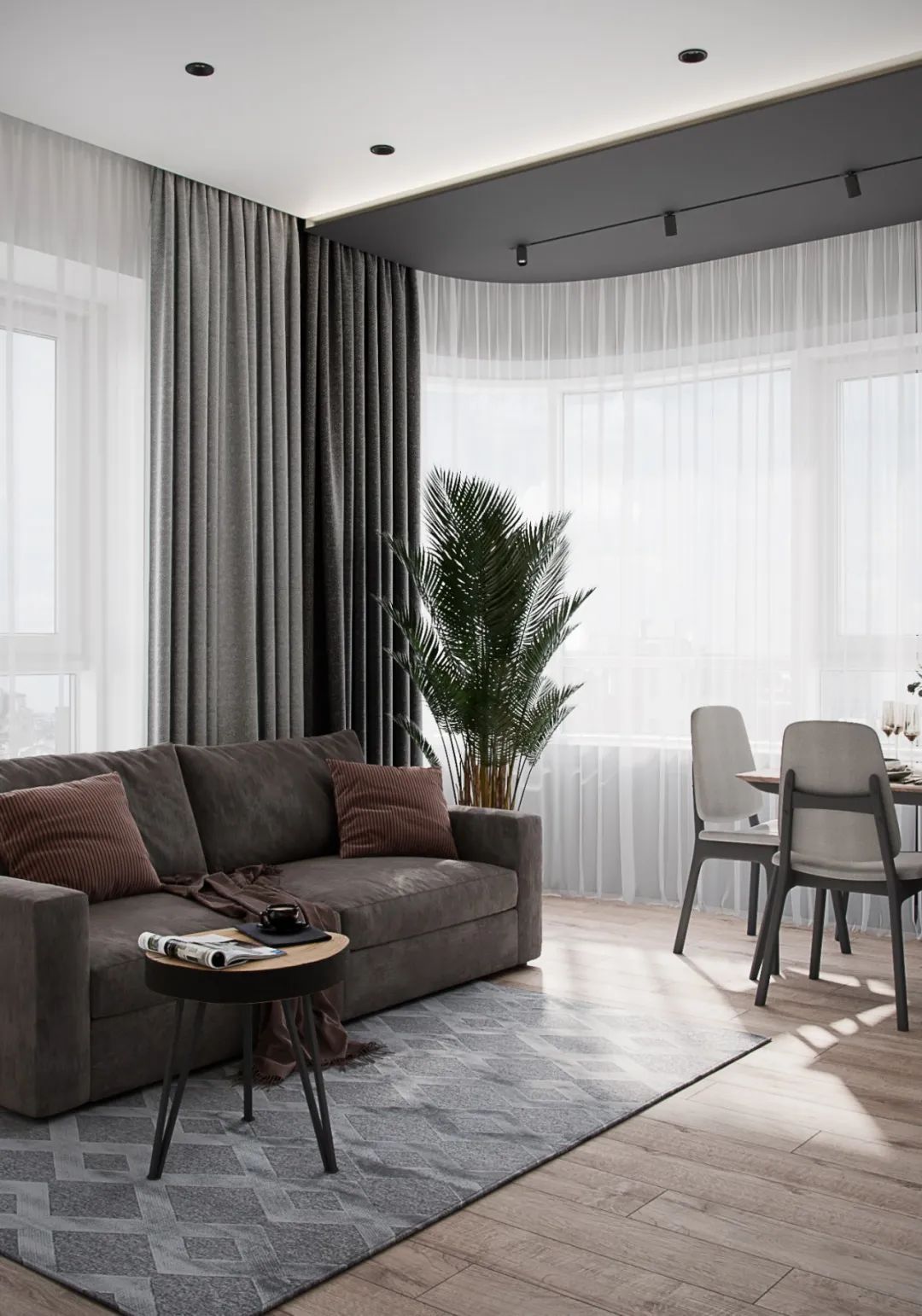 装修案例轻奢高级灰风格室内装修效果图-客厅 装修案例轻奢高级灰风格室内装修效果图-客厅