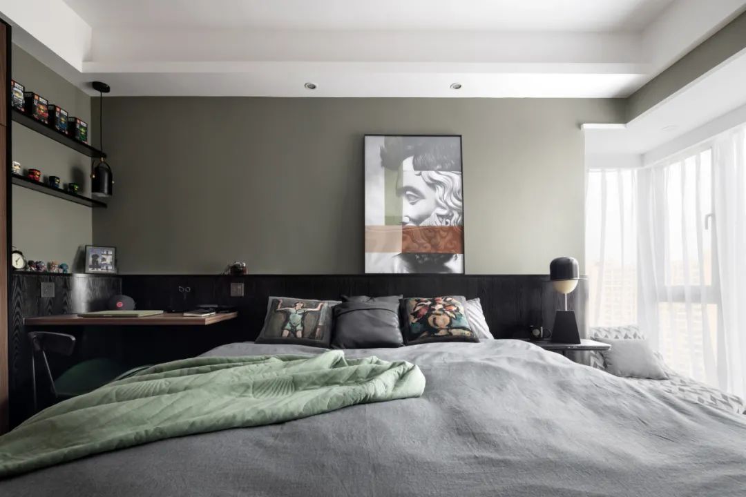 现代复古混搭风格室内设计家装案例-卧室 现代复古混搭风格室内设计家装案例-卧室